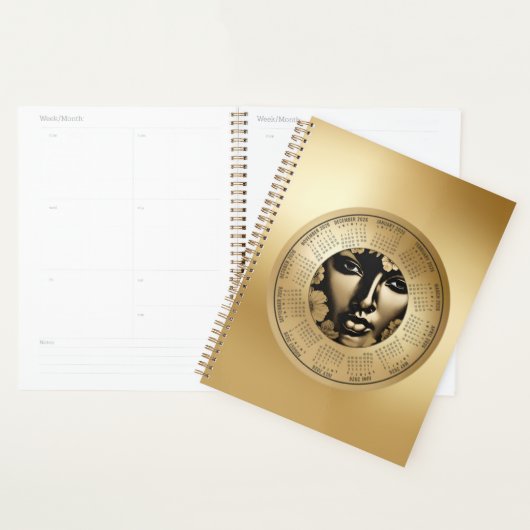 2026 Calendar Woman's Gold Face Planner Planer (Anzeige)