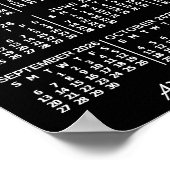 2026 Calendar Year Black Custom 3 Photos Monthly Poster (Ecke)