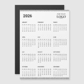 2026 Calendar Year Business Logo Fridge Magnet  (Vorne/Hinten)