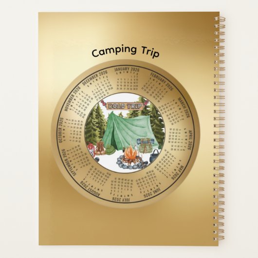 2026 Camping Trip Calendar Planner Planer (Rückseite)