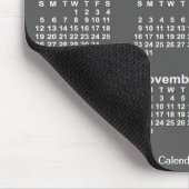 2026 Charcoal Large Print Calendar von Janz Mousepad (Ecke)