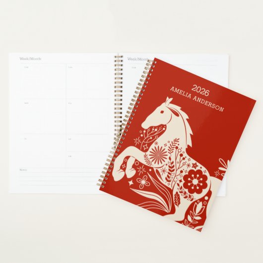 2026 Chinese New Year Of The Horse Floral Planer (Anzeige)