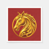2026 Chinese New Years- Gold Horse Serviette (Vorderseite)