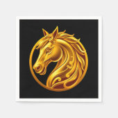 2026 Chinese New Years- Gold Horse Serviette (Vorderseite)