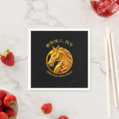 2026 Chinese New Years- Gold Horse Serviette (Beispiel)