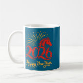 2026 Chinese Zodiac Horse Year Happy New Year Fire Kaffeetasse (Links)