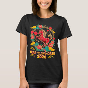 2026 Chinesisches Neujahr 2026 Jahr des Pferdes T-Shirt