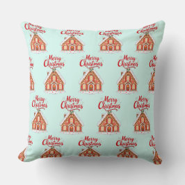 2026 Christmas House Throw Pillow 20x20 Kissen