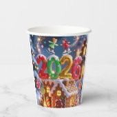 2026 Christmas & New Year Paper Cup Pappbecher (Rückseite)