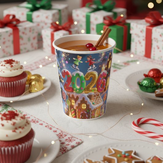 2026 Christmas & New Year Paper Cup Pappbecher