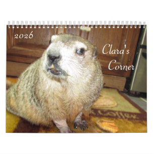 2026 Claras Corner-Waldmurmeltier-Kalender B Kalender
