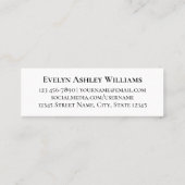 2026 Classic Graduate Mini Insert Contact Card Visitenkarte (Rückseite)