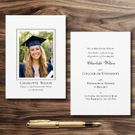2026 Classic Graduation Announcement Photo Card Ankündigung