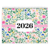 2026 Classic Wildflower Pattern Calendar Kalender (Titelbild)