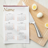 2026 Coffee Lovers KItchen Tea Towel Calendar Geschirrtuch (Viertel Falte)