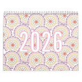 2026 Colorful Pastel Pattern Illustration Calendar Kalender (Titelbild)