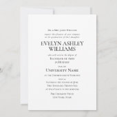 2026 Commencement Ceremony Invitation Photo Card Einladung (Rückseite)