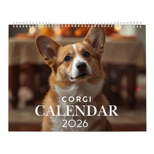 2026 Corgi-Kalender | 12-Monatiger Wandkalender (Titelbild)