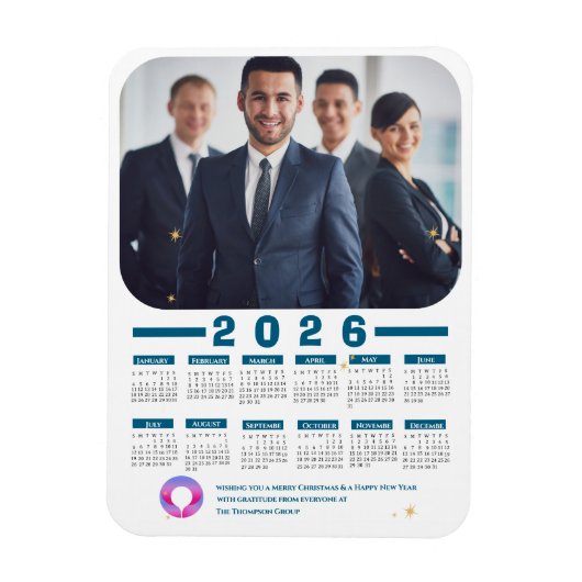 2026 Corporate Foto Kalender Business Holiday Magnet (Vertikal)