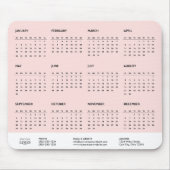 2026 Corporate Full Year Calendar Giveaway Pink Mousepad (Vorne)
