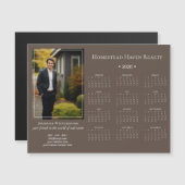 2026 Corporate Magnetic Photo Calendar - Brown Magnetkarte (Vorne/Hinten)