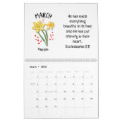 2026 Custom BIRTH MONTH FLOWERS Bible Verse Photo Kalender (Mär 2026)