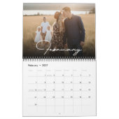 2026 Custom Family Photo Modern Elegant Script  Kalender (Feb 2027)