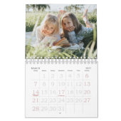 2026 Custom Family Photos Coastal Stripe Kalender (Mär 2027)