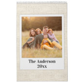 2026 Custom Family Polaroid Photo Beige Kalender (Titelbild)