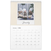 2026 Custom Family Polaroid Photo Beige Kalender (Jan 2026)