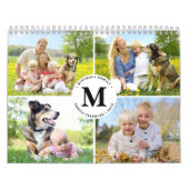 2026 Custom Foto Collage Moderne Monogram Familie Kalender (Titelbild)