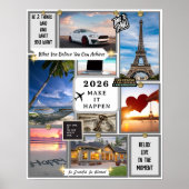 2026 Custom Law of Attraction Vision Board Goal  Poster (Vorne)
