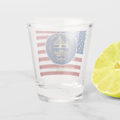 2026 Custom Message USA 250 Years Commemorative Schnapsglas (Rückseite)