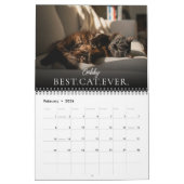 2026 Custom Pet Cat Best Cat Ever Your Photo Kalender (Feb 2026)