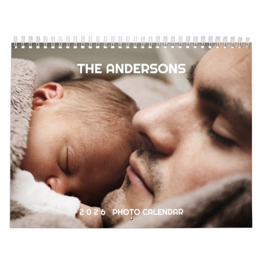 2026 Custom Photo Calendar | Editable Year Text Kalender (Titelbild)