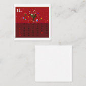 2026 Cute Cartoon Yoga Poses Calendar, Health  Quadratische Visitenkarte (Vorne/Hinten)