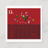 2026 Cute Cartoon Yoga Poses Calendar, Health Quadratische Visitenkarte (Vorderseite)