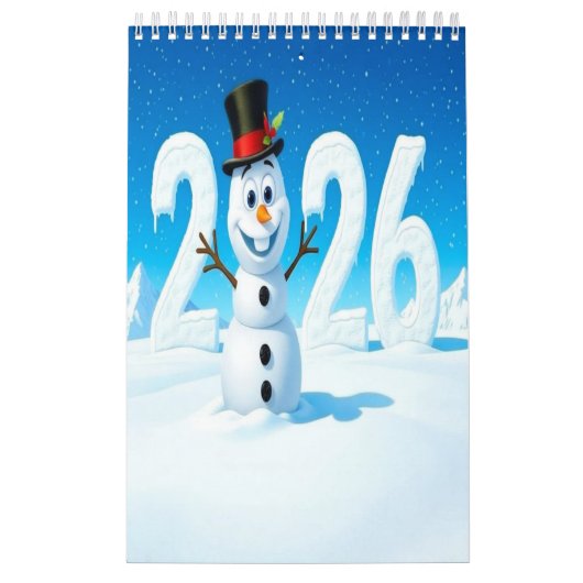 2026 Cute Seasonal Character Wall Calendar (Small) Kalender (Titelbild)