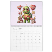 2026 Cute Turtles Celebrating Holidays  Kalender (Feb 2027)