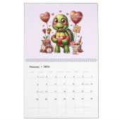 2026 Cute Turtles Celebrating Holidays Kalender (Feb 2026)