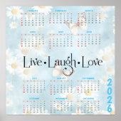 2026 Daisy Butterfly Calendar Poster (Vorne)