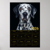 2026 Dalmatian-Hundekalender Poster (Vorne)