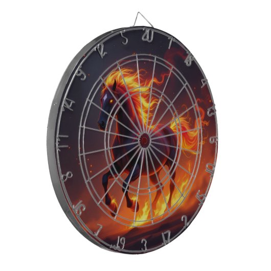 „2026 – Das Jahr des Feuerpferds“ Dartscheibe (Vorderseite Links)