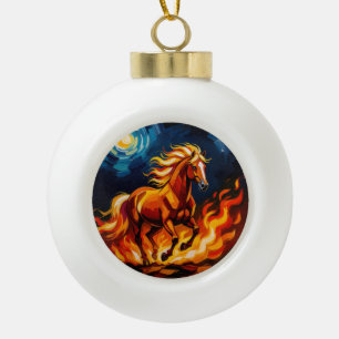 „2026 – Das Jahr des Feuerpferds“ Keramik Kugel-Ornament