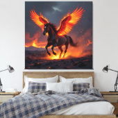 „2026 – Das Jahr des Feuerpferds“ Leinwanddruck (Insitu (Schlafzimmer))