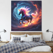 „2026 – Das Jahr des Feuerpferds“ Leinwanddruck (Insitu (Schlafzimmer))