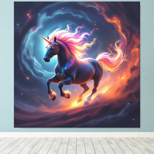 „2026 – Das Jahr des Feuerpferds“ Leinwanddruck (Insitu (Holzboden))