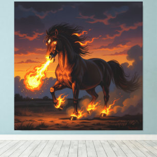 „2026 – Das Jahr des Feuerpferds“ Leinwanddruck