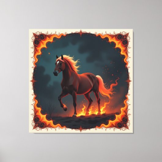 „2026 – Das Jahr des Feuerpferds“ Leinwanddruck (Vorderseite)