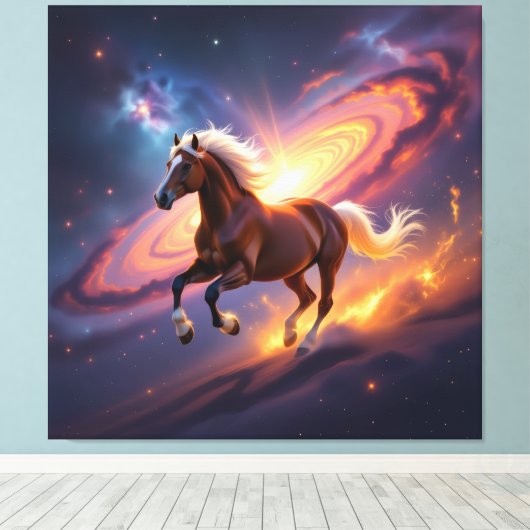 „2026 – Das Jahr des Feuerpferds“ Leinwanddruck (Insitu (Holzboden))